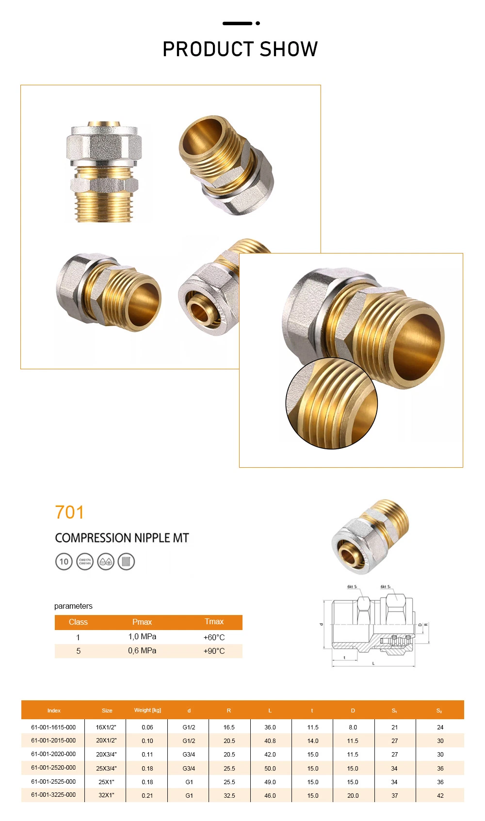 Plumbing Materials Underfloor Heating System Straight Male Plumbing Screw Socket Coupling Pipe Fittings Pex Brass Compression Fitting Brass Fittings
