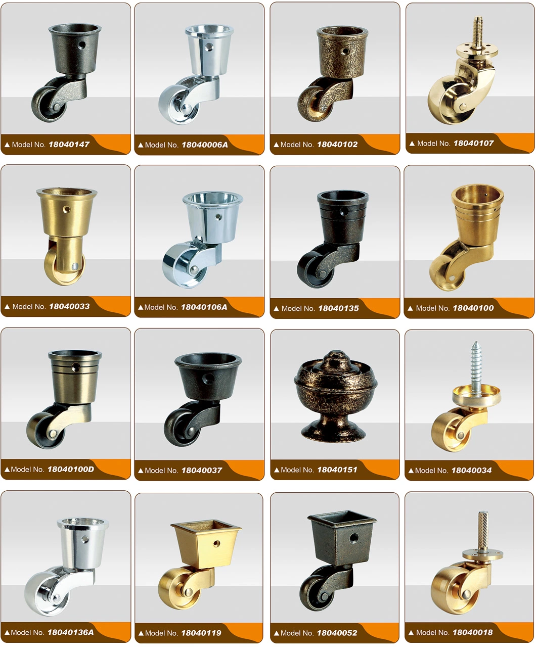 High Quality Copper Bronze Ccaster for Furniture Fittings