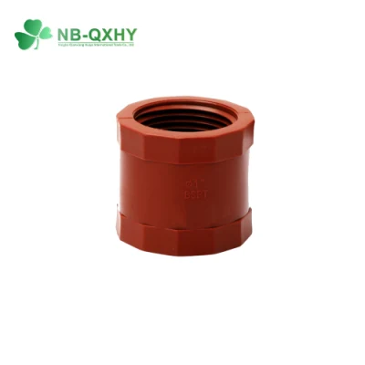 Hot Water High Quality Red Pn16 Female Coupling Bathroom Accessories Pph Pipe Fitting