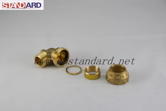 Brass PE Compression Male Elbow Fittings for PE/PPR Pipe