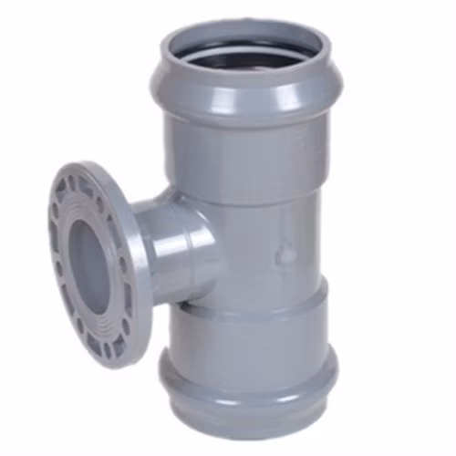 High Quality Plastic Pipe Fitting PVC Pipe Flange and Fittings UPVC Pressure Pipe Fittings DIN Standard for Water Supply Rubber Ring Joint 1.0MPa
